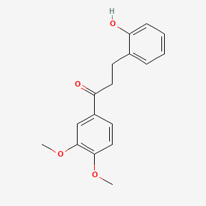 molecular formula C17H18O4 B8578238 1-(3,4-Dimethoxyphenyl)-3-(2-hydroxyphenyl)propan-1-one CAS No. 120645-73-0