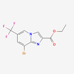 molecular formula C11H8BrF3N2O2 B8578283 Ethyl 8-bromo-6-(trifluoromethyl)imidazo[1,2-a]pyridine-2-carboxylate 