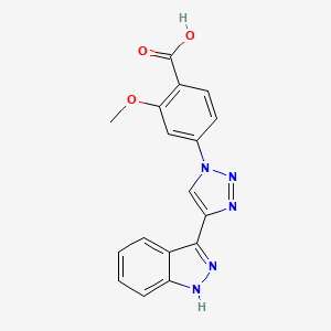 4-[4-(1H-indazol-3-yl)-1H-1,2,3-triazol-1-yl]-2-methoxybenzoic acid
