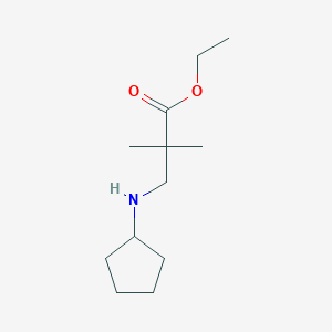 molecular formula C12H23NO2 B8578402 Ethyl 3-(cyclopentylamino)-2,2-dimethylpropanoate CAS No. 1001347-69-8