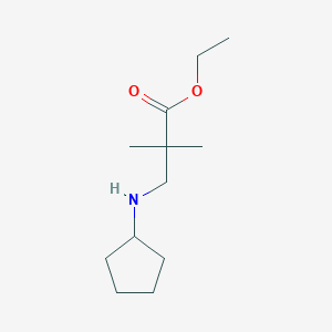 Ethyl 3-(cyclopentylamino)-2,2-dimethylpropanoate