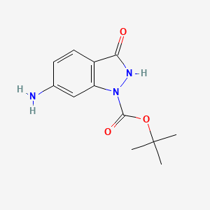 6-Amino-3-oxo-2,3-dihydro-indazole-1-carboxylic acid tert-butyl ester