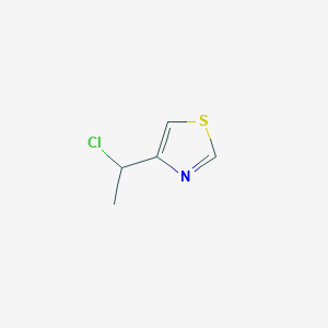 molecular formula C5H6ClNS B8578473 4-(1-chloroethyl)-1,3-thiazole CAS No. 3364-77-0