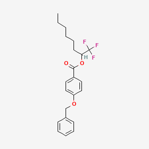 molecular formula C22H25F3O3 B8578525 Benzoic acid, 4-(phenylmethoxy)-, 1-(trifluoromethyl)heptyl ester CAS No. 124015-10-7