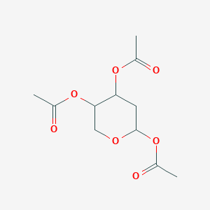 molecular formula C11H16O7 B8578546 2-Deoxy-beta-D-erythro-pentopyranose Triacetate 