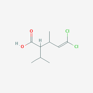 5,5-Dichloro-3-methyl-2-(propan-2-yl)pent-4-enoic acid