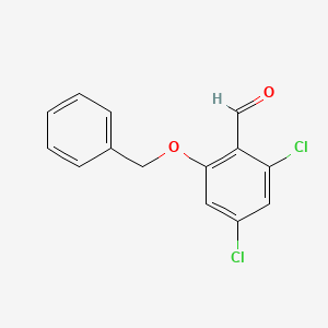molecular formula C14H10Cl2O2 B8578633 2,4-Dichloro-6-phenylmethoxybenzaldehyde CAS No. 78443-73-9