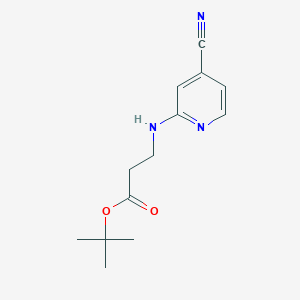 molecular formula C13H17N3O2 B8578695 Tert-butyl 3-[(4-cyanopyridin-2-yl)amino]propanoate 