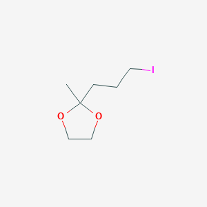 molecular formula C7H13IO2 B8578725 2-(3-Iodopropyl)-2-methyl-1,3-dioxolane CAS No. 3695-28-1