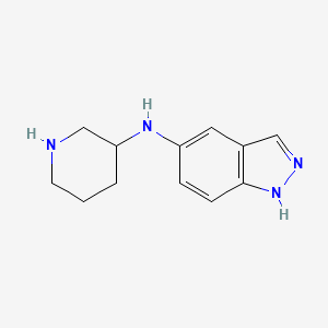 molecular formula C12H16N4 B8578923 N-piperidin-3-yl-1H-indazol-5-amine 
