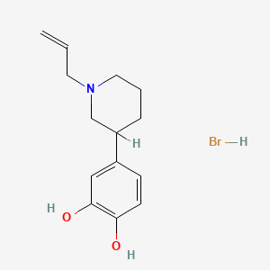 molecular formula C14H20BrNO2 B8578984 N-Allyl-3-(3',4'-dihydroxyphenyl)piperidine hydrobromide CAS No. 62033-56-1