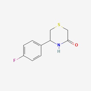 molecular formula C10H10FNOS B8578997 5-(4-Fluoro-phenyl)-thiomorpholin-3-one 