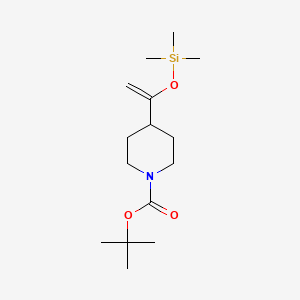molecular formula C15H29NO3Si B8579089 tert-butyl 4-(1-trimethylsilyloxyethenyl)piperidine-1-carboxylate CAS No. 1269429-33-5