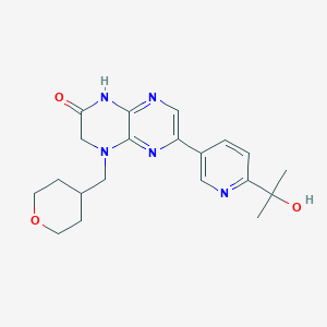 6-(6-(2-Hydroxypropan-2-yl)pyridin-3-yl)-4-((tetrahydro-2H-pyran-4-yl)methyl)-3,4-dihydropyrazino[2,3-b]pyrazin-2(1H)-one