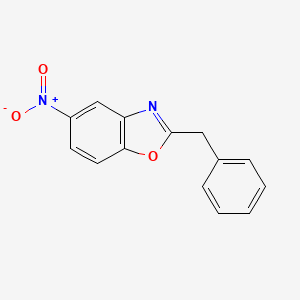 molecular formula C14H10N2O3 B8579119 5-Nitro-2-benzylbenzoxazole 
