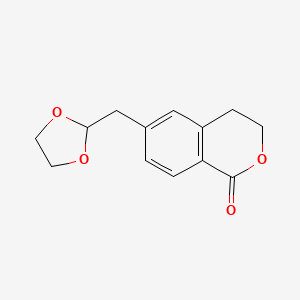 molecular formula C13H14O4 B8579185 6-(1,3-dioxolan-2-ylmethyl)-3,4-dihydro-1H-isochromen-1-one 