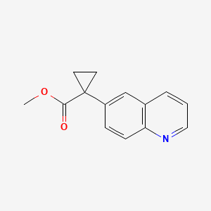 molecular formula C14H13NO2 B8579324 Methyl 1-(quinolin-6-yl)cyclopropanecarboxylate 