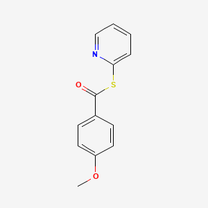 molecular formula C13H11NO2S B8579438 S-2-Pyridyl 4-methoxybenzothioate 