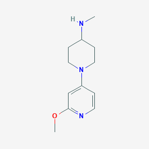 molecular formula C12H19N3O B8579487 1-(2-methoxypyridin-4-yl)-N-methylpiperidin-4-amine 