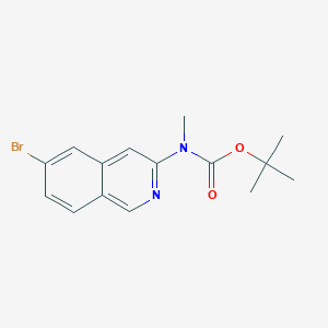 molecular formula C15H17BrN2O2 B8579499 Tert-butyl 6-bromoisoquinolin-3-yl(methyl)carbamate 