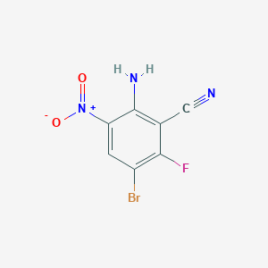 molecular formula C7H3BrFN3O2 B8579511 2-Amino-5-bromo-6-fluoro-3-nitro-benzonitrile 