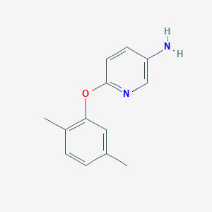 molecular formula C13H14N2O B8579519 6-[(2,5-Dimethylphenyl)oxy]-3-pyridinamine 