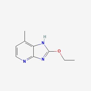 molecular formula C9H11N3O B8579552 2-ethoxy-7-methyl-3H-imidazo[4,5-b]pyridine 