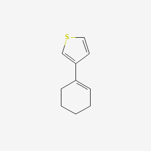 molecular formula C10H12S B8579557 3-(Cyclohex-1-en-1-yl)thiophene CAS No. 76441-42-4