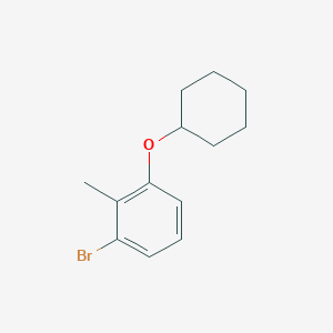molecular formula C13H17BrO B8579578 1-Bromo-3-cyclohexyloxy-2-methyl-benzene 