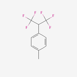 molecular formula C10H8F6 B8579599 1-(1,1,1,3,3,3-Hexafluoropropan-2-yl)-4-methylbenzene CAS No. 35462-71-6