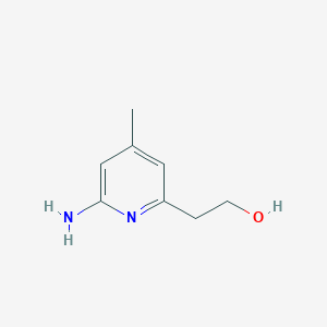 molecular formula C8H12N2O B8579608 2-Amino-6-(2-hydroxyethyl)4-methylpyridine 