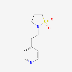 B8579800 2-[2-(Pyridin-4-yl)ethyl]-1lambda~6~,2-thiazolidine-1,1-dione CAS No. 89151-10-0