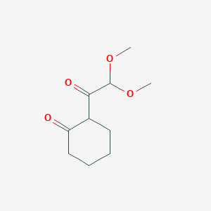 molecular formula C10H16O4 B8579859 2-(2,2-Dimethoxyacetyl)cyclohexan-1-one 