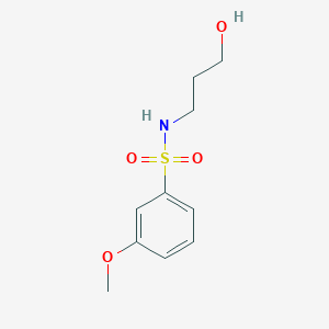 molecular formula C10H15NO4S B8579947 N-(3-hydroxy-propyl)-3-methoxy-benzenesulfonamide 