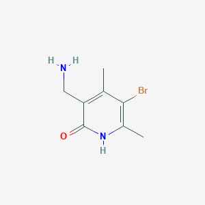 3-(aminomethyl)-5-bromo-4,6-dimethylpyridin-2(1H)-one