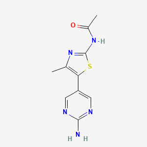 N-[5-(2-aminopyrimidin-5-yl)-4-methyl-1,3-thiazol-2-yl]acetamide