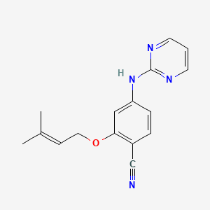 2-(3-Methylbut-2-enoxy)-4-(pyrimidin-2-ylamino)benzonitrile