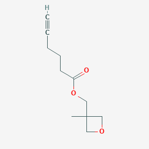 molecular formula C11H16O3 B8580243 (3-Methyloxetan-3-yl)methyl hex-5-ynoate CAS No. 89276-33-5