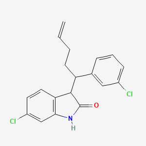 6-Chloro-3-(1-(3-chlorophenyl)pent-4-enyl)indolin-2-one