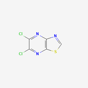 molecular formula C5HCl2N3S B8580439 5,6-dichloroThiazolo[4,5-b]pyrazine 