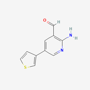 2-Amino-5-thiophen-3-ylpyridine-3-carbaldehyde