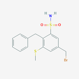 4-Benzyl-3-methylthio-5-sulfamylbenzyl bromide