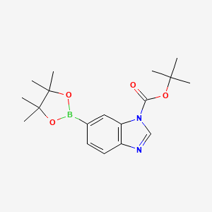 tert-butyl 6-(4,4,5,5-tetramethyl-1,3,2-dioxaborolan-2-yl)-1H-benzo[d]imidazole-1-carboxylate
