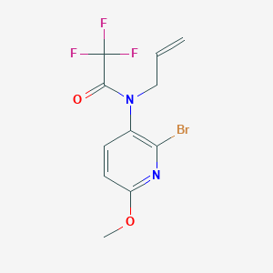 molecular formula C11H10BrF3N2O2 B8580830 3-Bromo-3-(N-allyl-N-trifluoroacetyl)amino-6-methoxypyridine 
