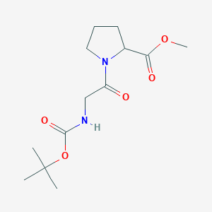 molecular formula C13H22N2O5 B8580836 Methyl 1-[2-[(2-methylpropan-2-yl)oxycarbonylamino]acetyl]pyrrolidine-2-carboxylate CAS No. 41863-49-4