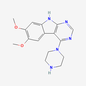 6,7-dimethoxy-4-piperazino-9H-pyrimido[4,5-b]indole