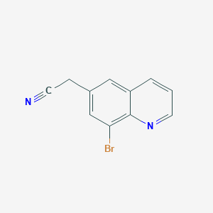 molecular formula C11H7BrN2 B8580858 (8-Bromoquinolin-6-yl)acetonitrile 
