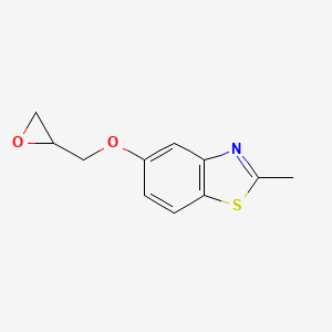 molecular formula C11H11NO2S B8580899 2-Methyl-5-(oxiran-2-ylmethoxy)benzothiazole 