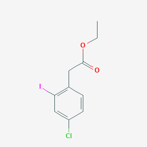 molecular formula C10H10ClIO2 B8580937 Ethyl 2-(4-chloro-2-iodophenyl)acetate 