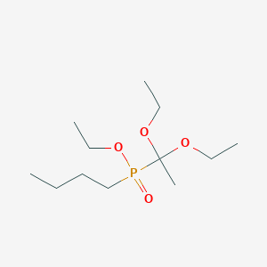 molecular formula C12H27O4P B8580944 Ethyl butyl(1,1-diethoxyethyl)phosphinate CAS No. 139474-94-5